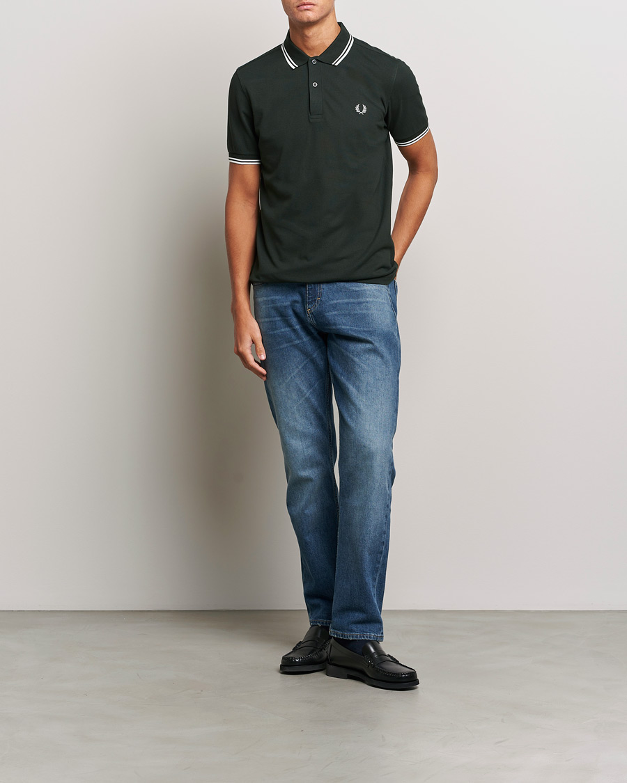 Mies | Pikeet | Fred Perry | Twin Tipped Polo Shirt Night Green