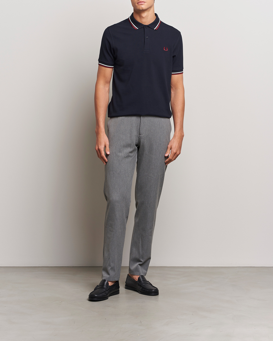 Mies | Pikeet | Fred Perry | Twin Tipped Polo Shirt Navy
