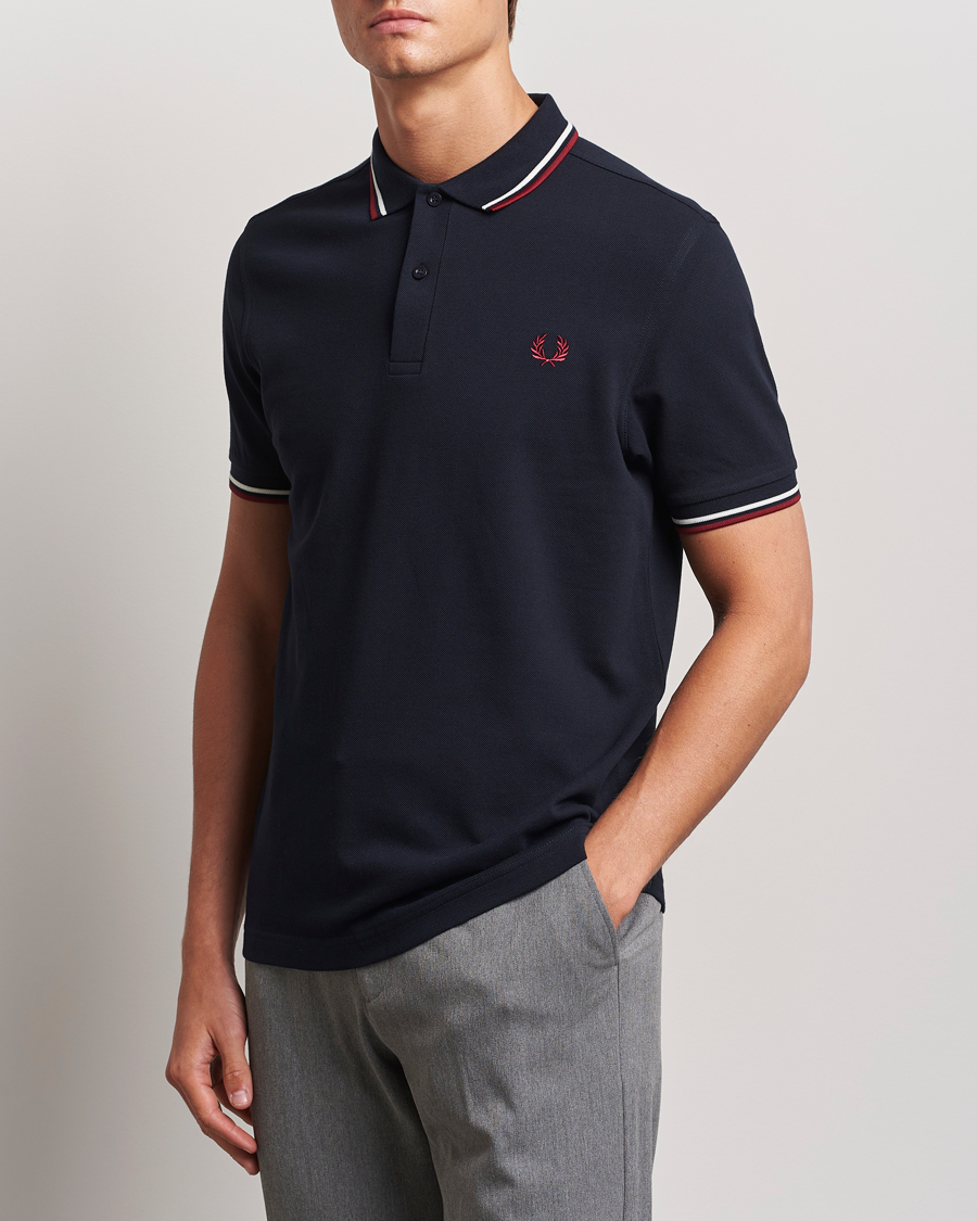 Mies | Pikeet | Fred Perry | Twin Tipped Polo Shirt Navy