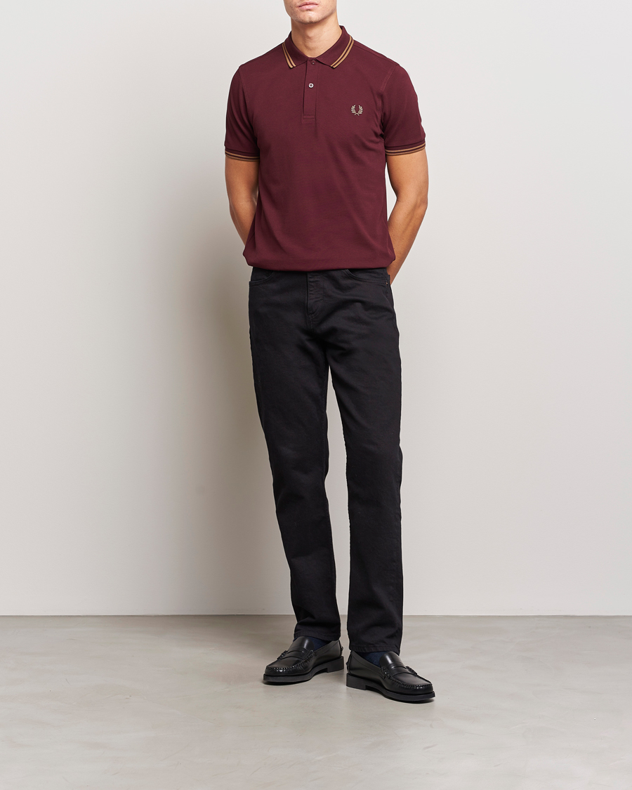 Mies | Pikeet | Fred Perry | Twin Tipped Polo Shirt Oxblood
