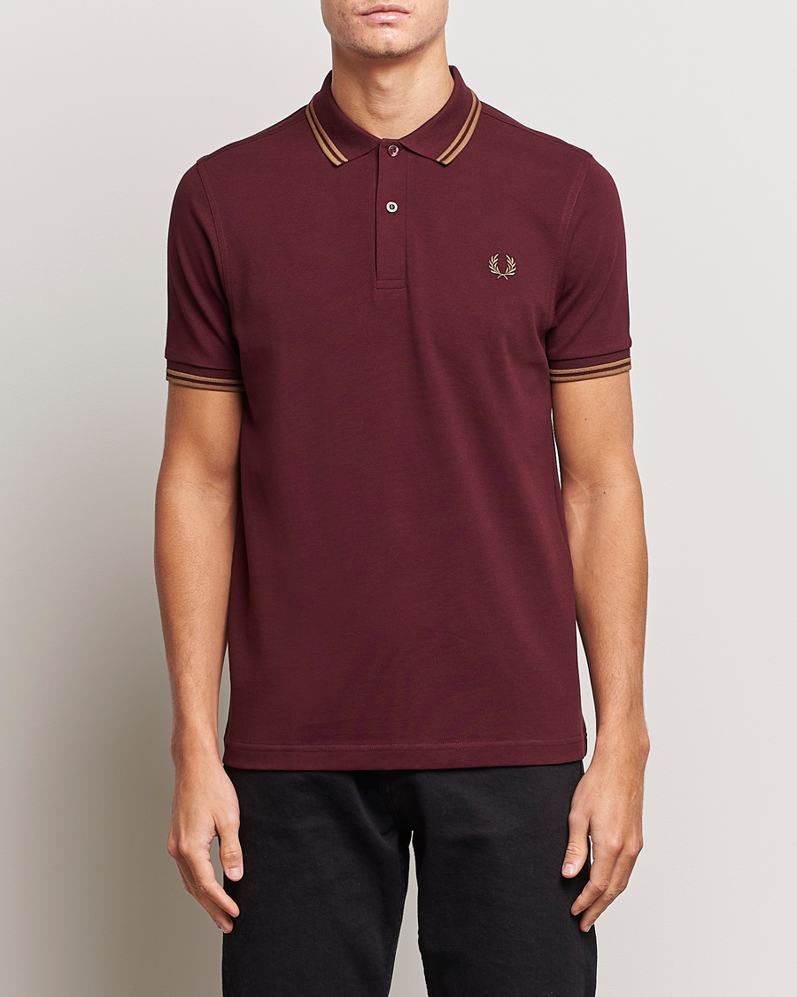 Mies |  | Fred Perry | Twin Tipped Polo Shirt Oxblood