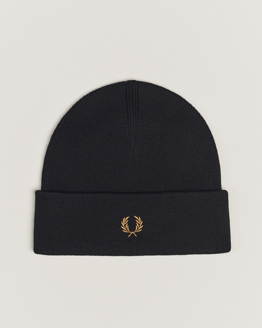 Mies | Fred Perry Merino Wool Beanie Black | Fred Perry | Merino Wool Beanie Black