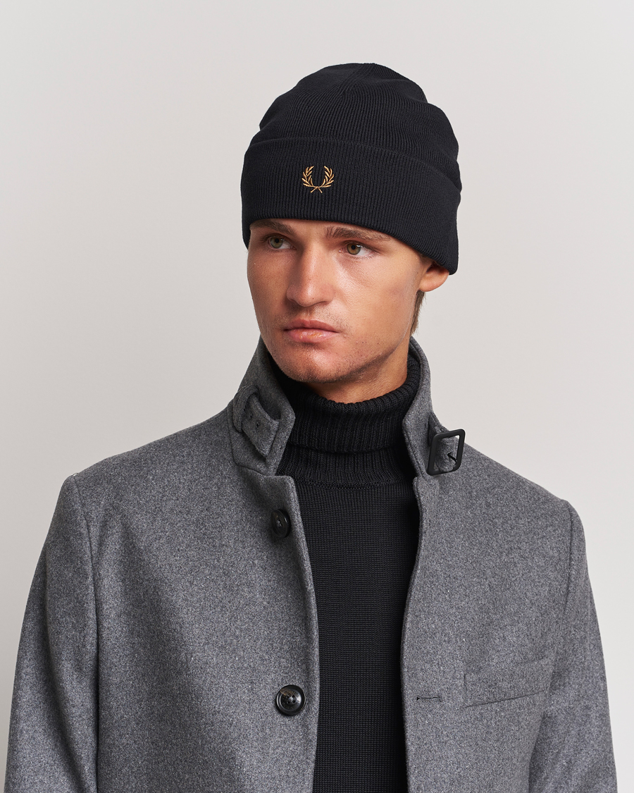Mies | Fred Perry | Fred Perry | Merino Wool Beanie Black