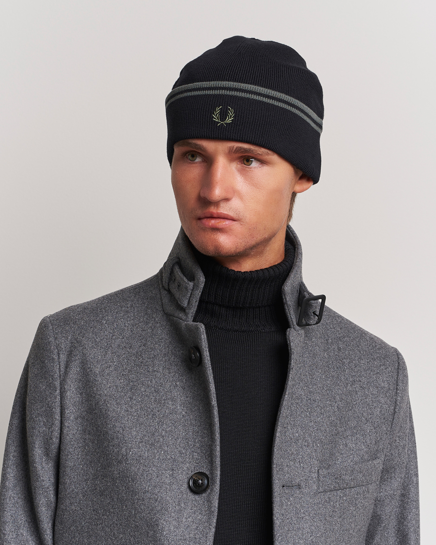 Mies |  | Fred Perry | Twin Tipped Merino Beanie Black