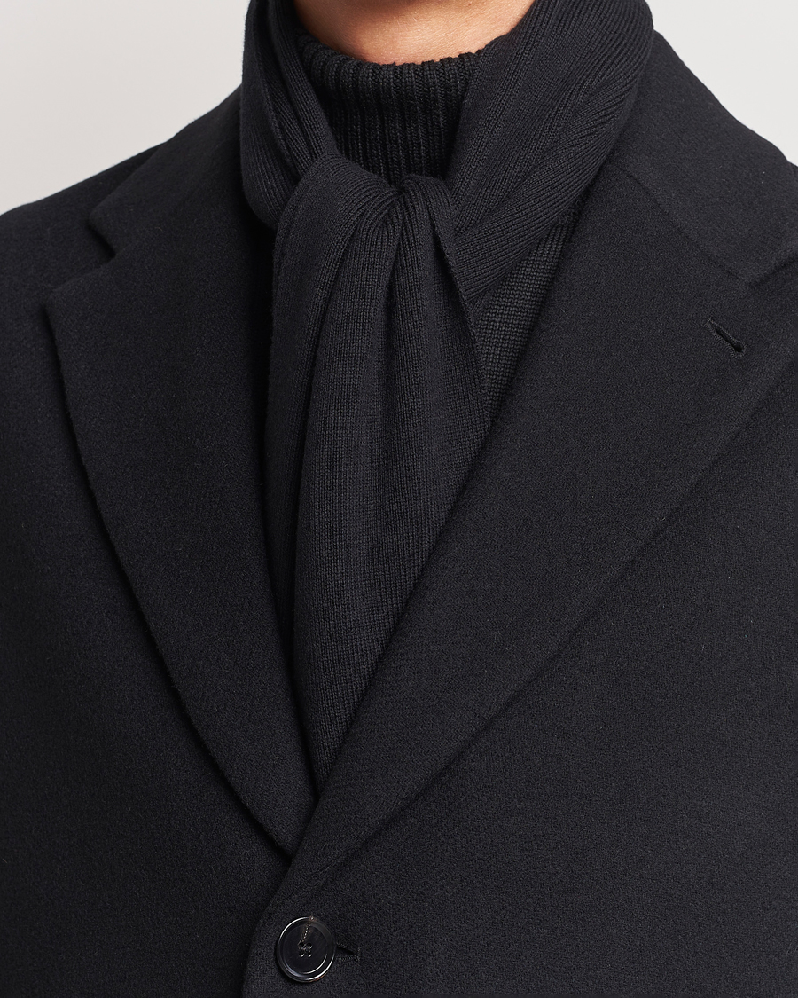 Mies |  | Fred Perry | Twin Tipped Merino Wool Scarf Black