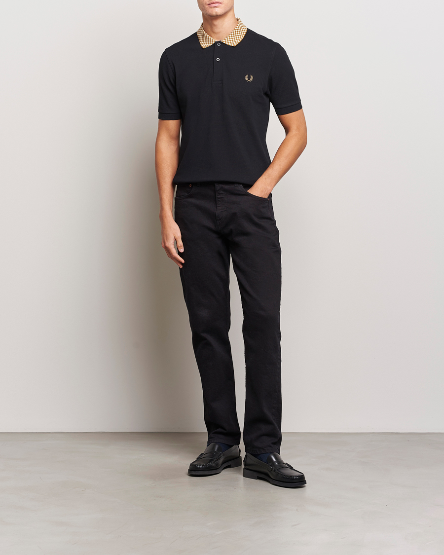 Mies | Pikeet | Fred Perry | Checkboard Collar Polo Black
