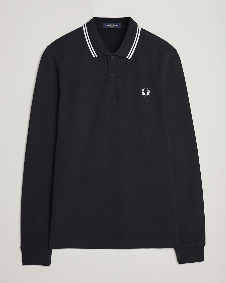 Mies | Pikeet | Fred Perry | Long Sleeve Twin Tipped Shirt Black