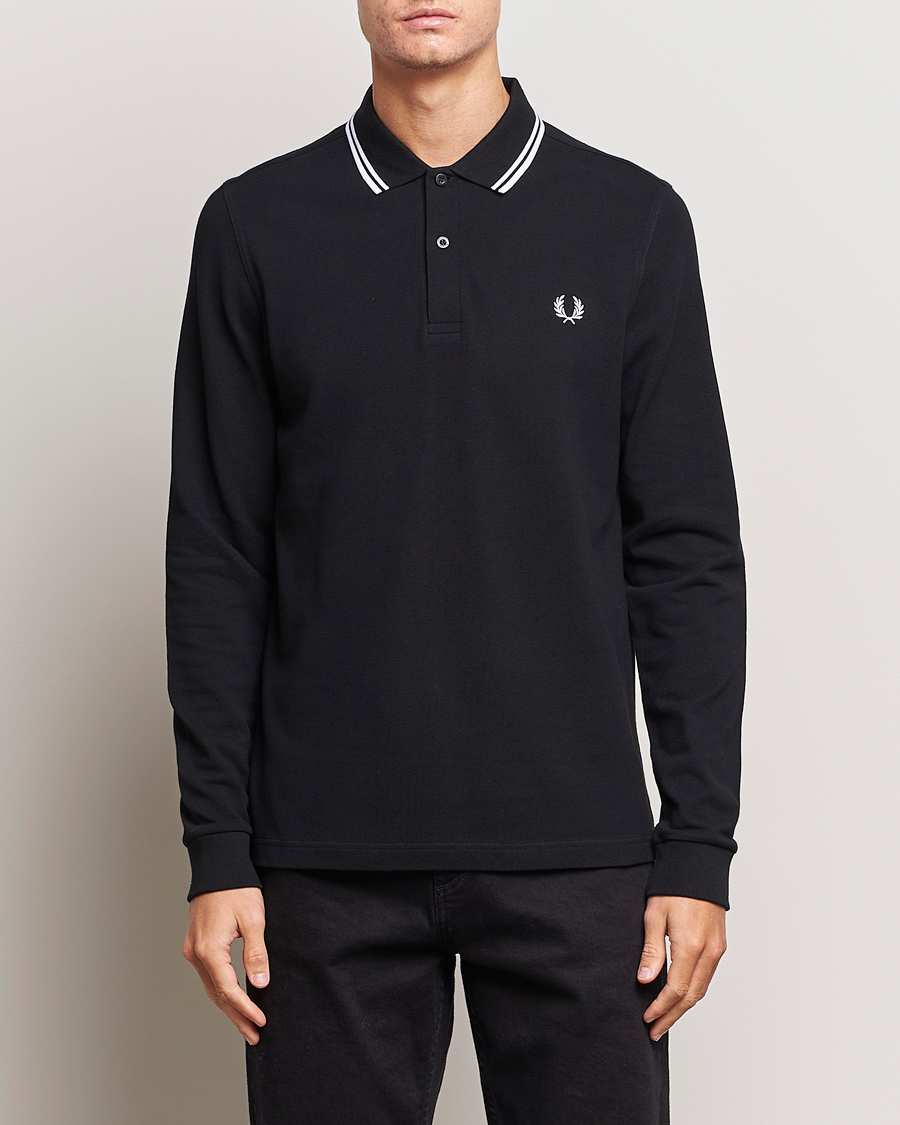 Mies | Pikeet | Fred Perry | Long Sleeve Twin Tipped Shirt Black
