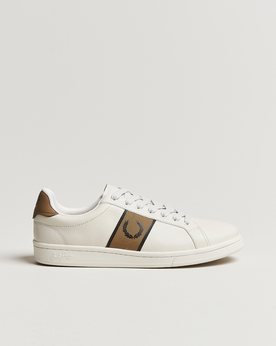 Mies |  | Fred Perry | B721 Leather Sneaker White/Porcelin Black