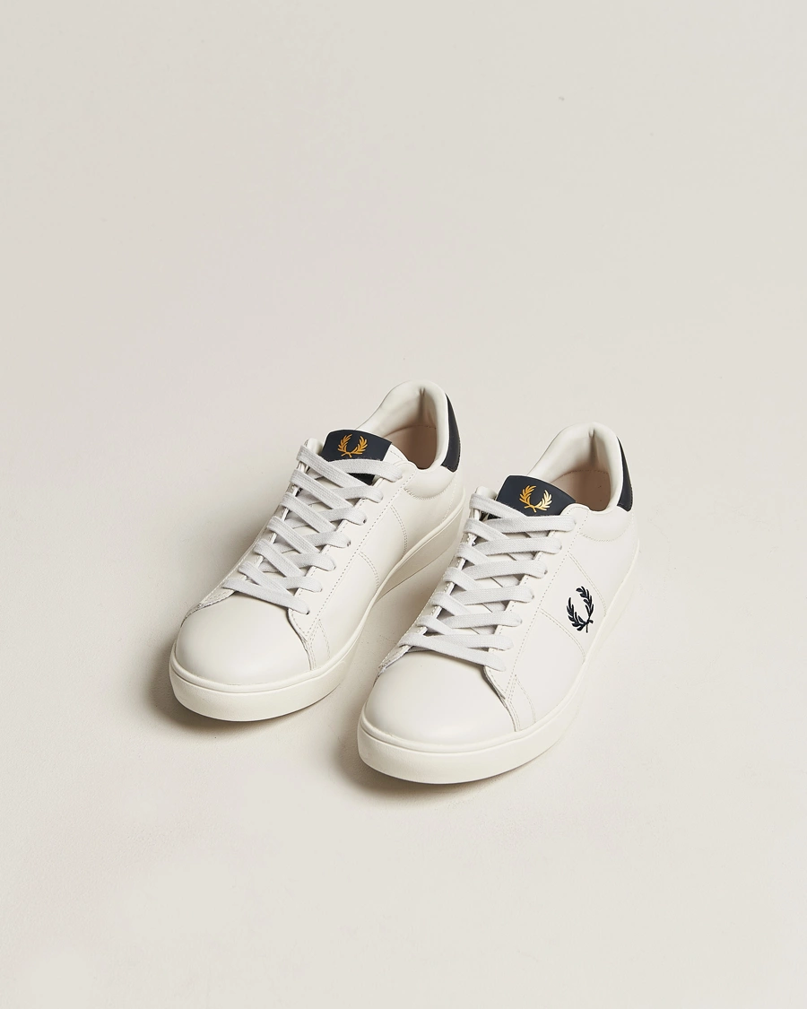 Mies |  | Fred Perry | Spencer Leather Sneakers Porcelain/Navy