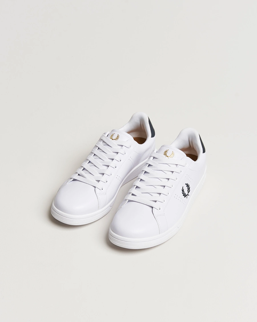 Mies |  | Fred Perry | B721 Leather Sneakers White/Navy