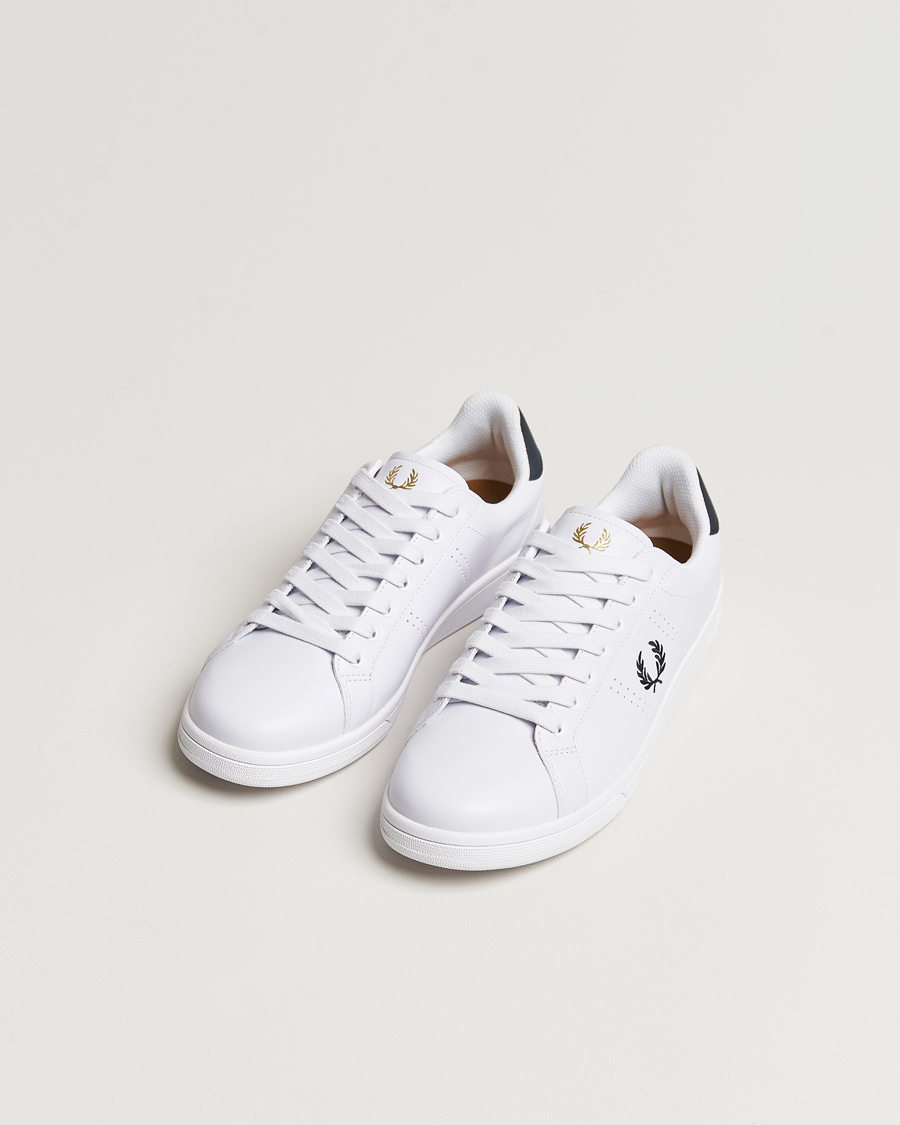 Mies | Tennarit | Fred Perry | B721 Leather Sneakers White/Navy