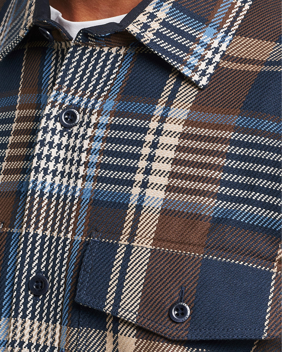 Mies | Kauluspaidat | GANT | Heavy Twill Checked Overshirt Marine