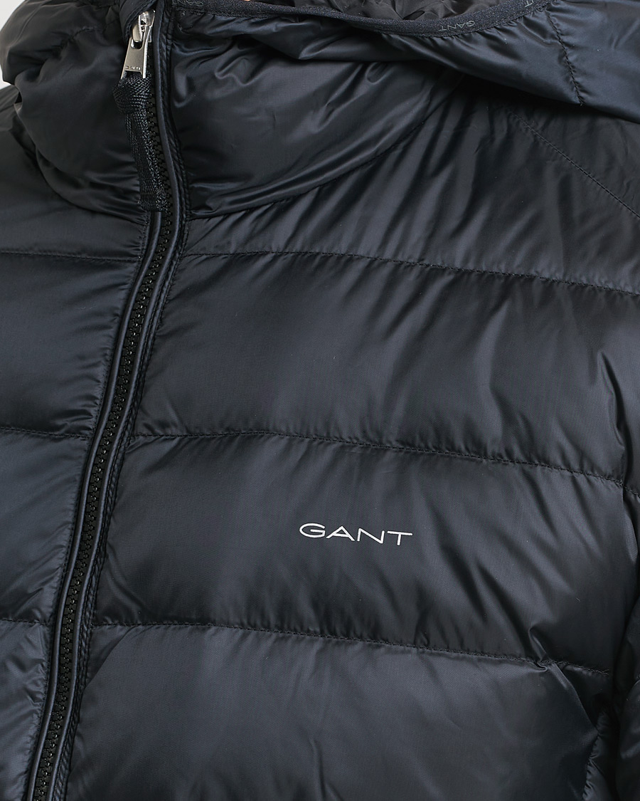 Mies | Takit | GANT | Light Down Hooded Jacket Black