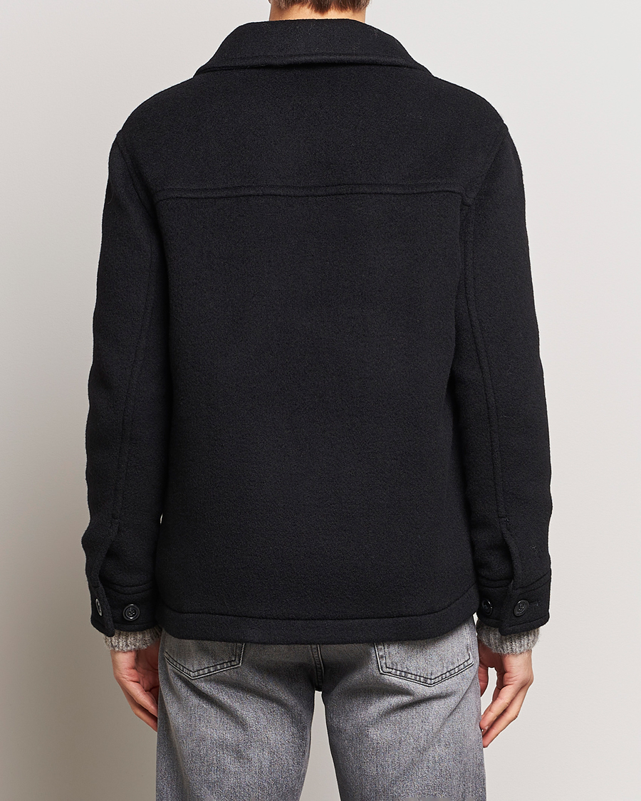 Mies | Takit | GANT | Short Wool Jacket Black