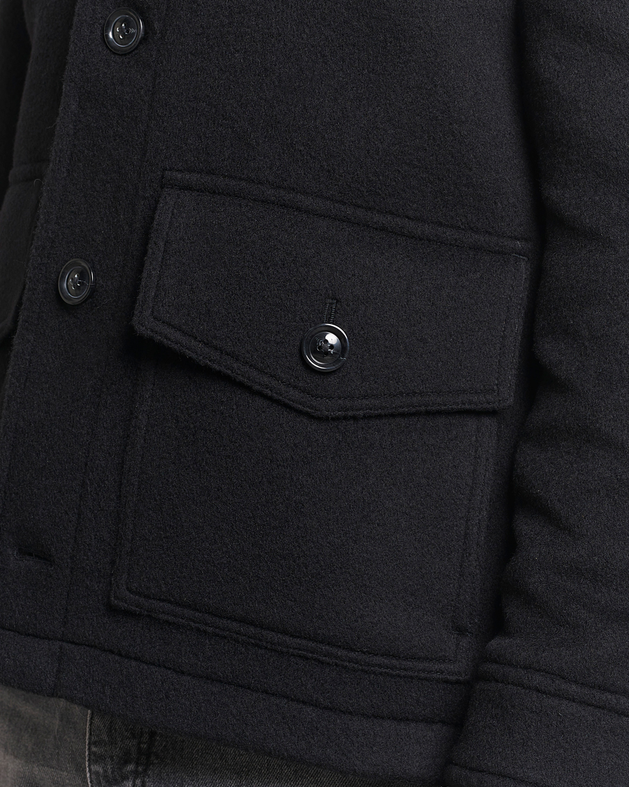 Mies | Takit | GANT | Short Wool Jacket Black
