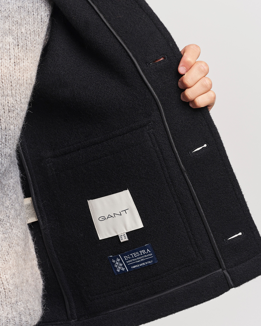 Mies | Takit | GANT | Short Wool Jacket Black