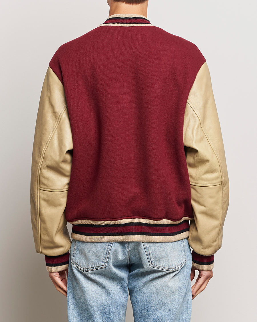 Mies | Takit | GANT | Padded Varsity Jacket Red/Beige