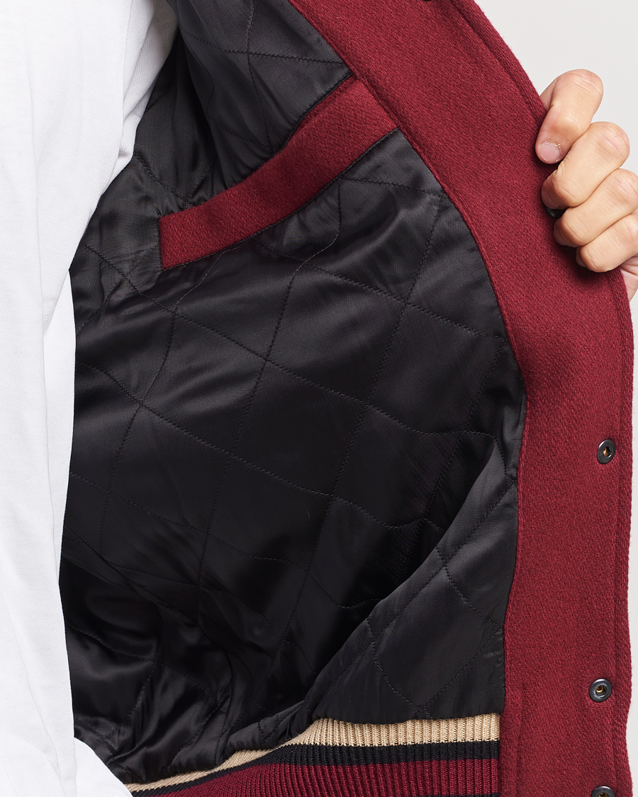 Mies | Takit | GANT | Padded Varsity Jacket Red/Beige