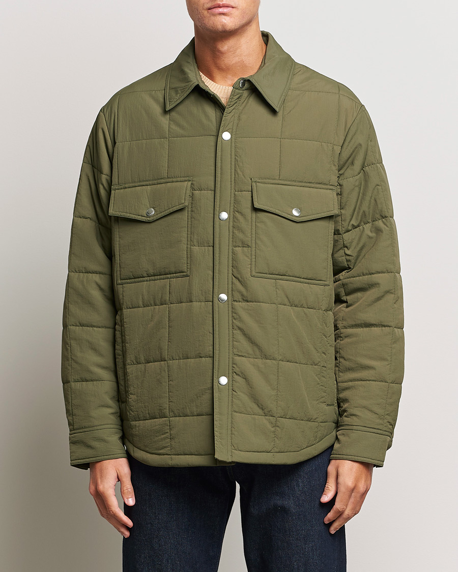 Mies | Tikkitakit | GANT | Quilted Shirt Jacket Calamata Green