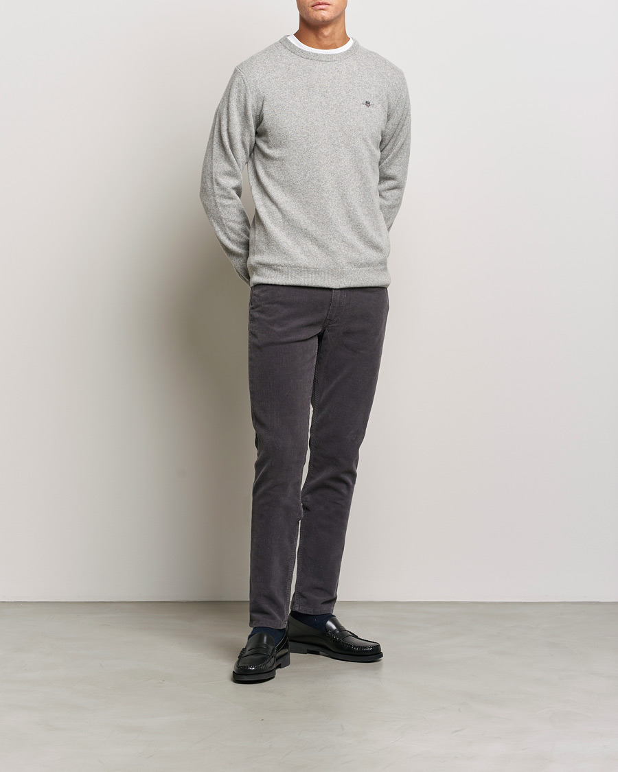 Mies | Housut | GANT | Cord 5-Pocket Jeans Antracite