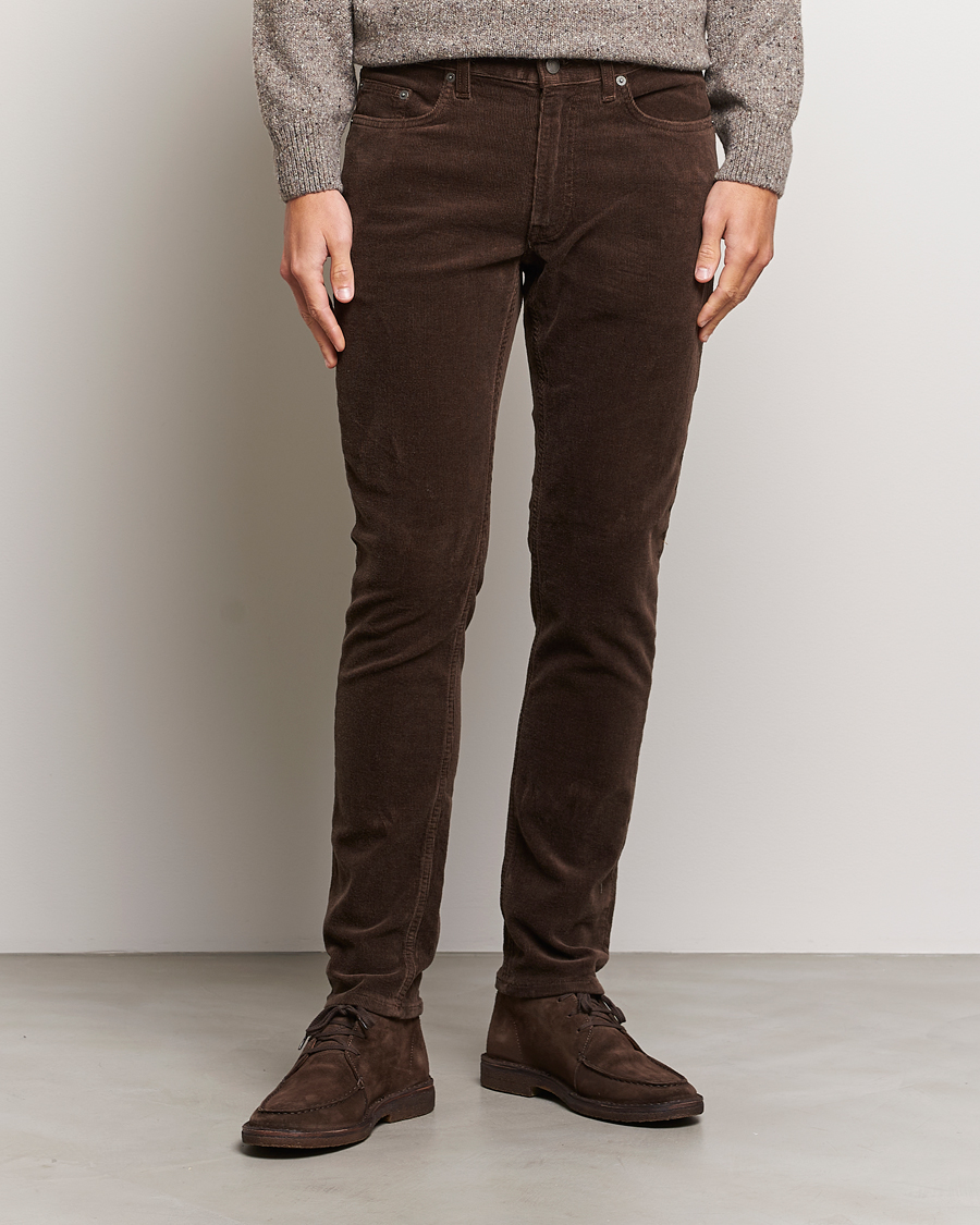 Mies | Vakosamettihousut | GANT | Cord 5-Pocket Jeans Rich Brown