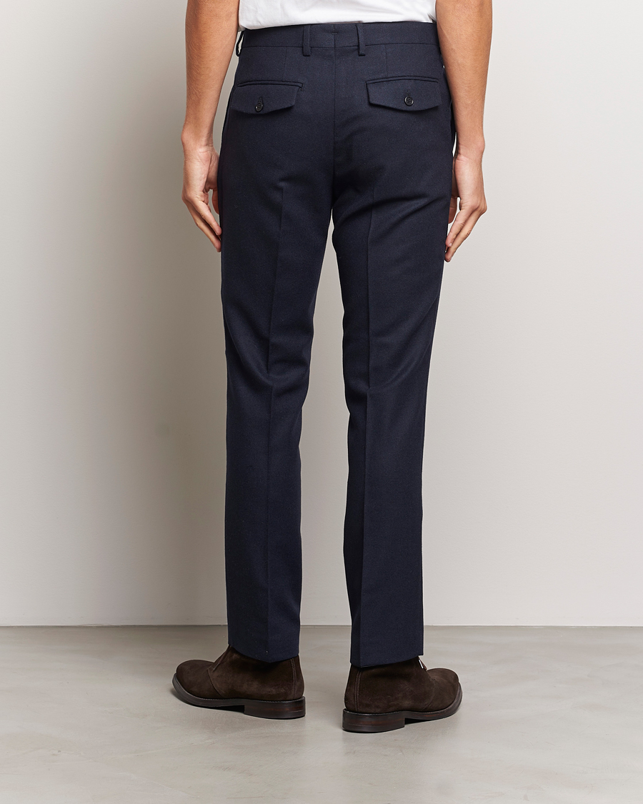 Mies | Housut | Gant | Slim Flannel Pants Evening Blue