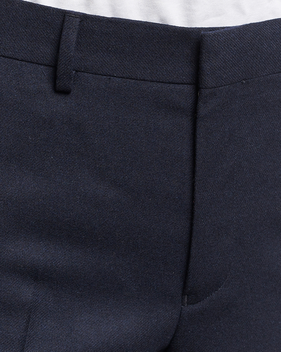 Mies | Housut | Gant | Slim Flannel Pants Evening Blue