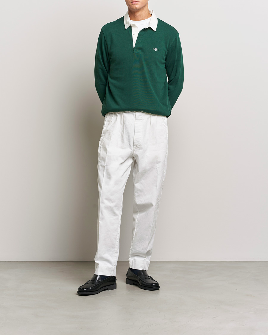 Mies | Puserot | GANT | Original Solid Heavy Rugger Tartan Green