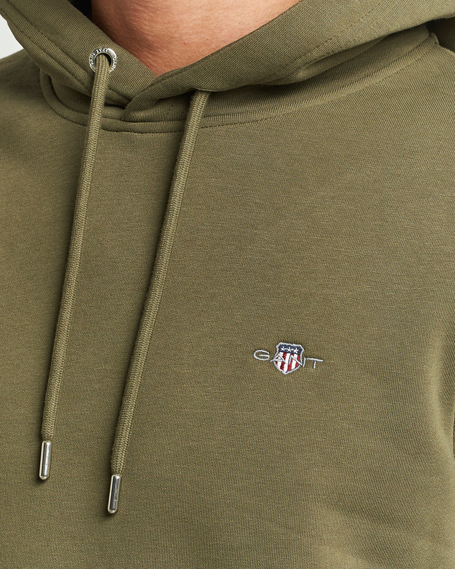 Mies | Puserot | GANT | Original Shield Logo Hoodie Juniper Green