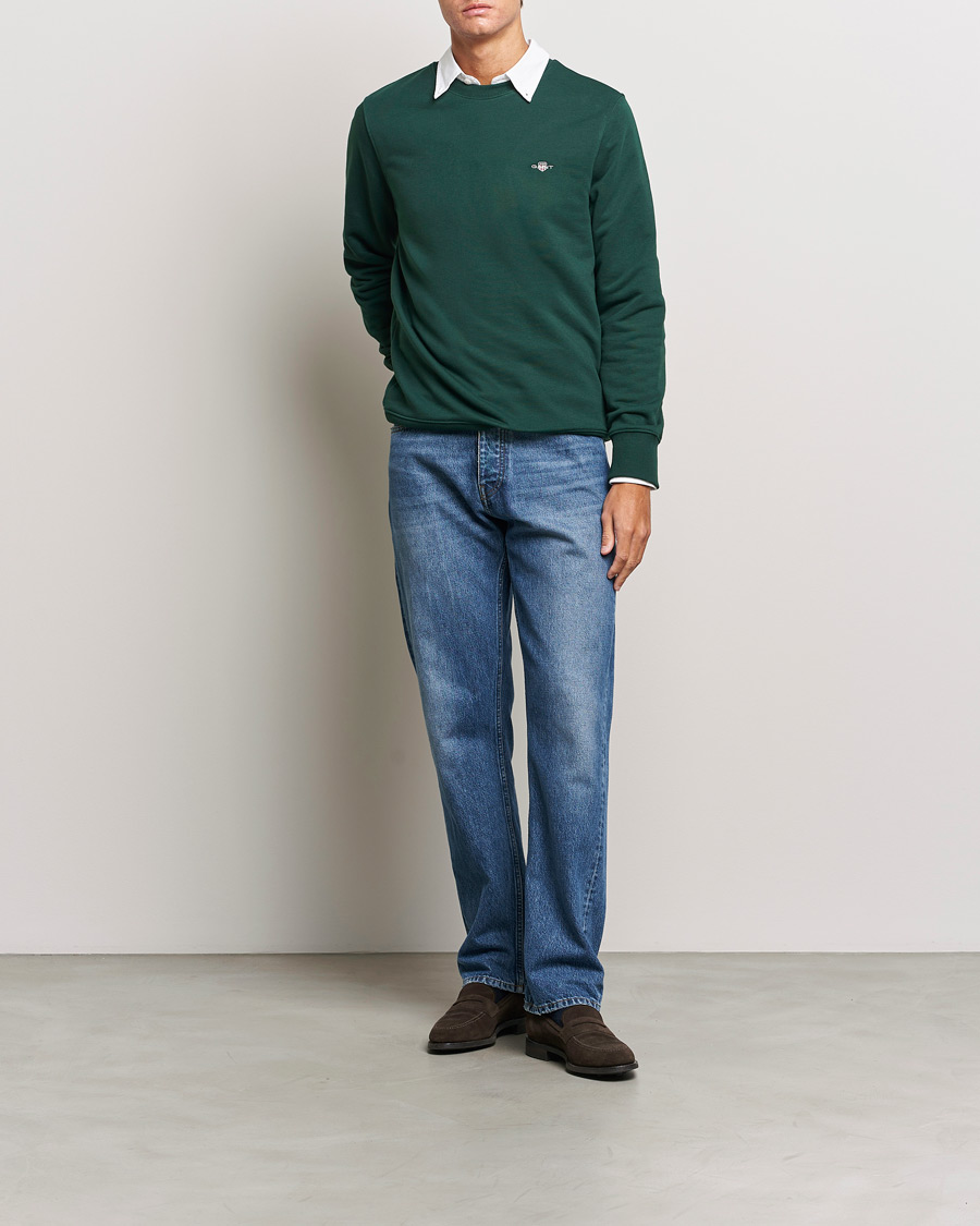 Mies | Puserot | GANT | Original Crew Neck Sweatshirt Tartan Green
