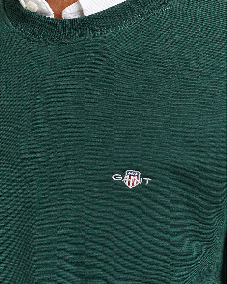 Mies | Puserot | GANT | Original Crew Neck Sweatshirt Tartan Green