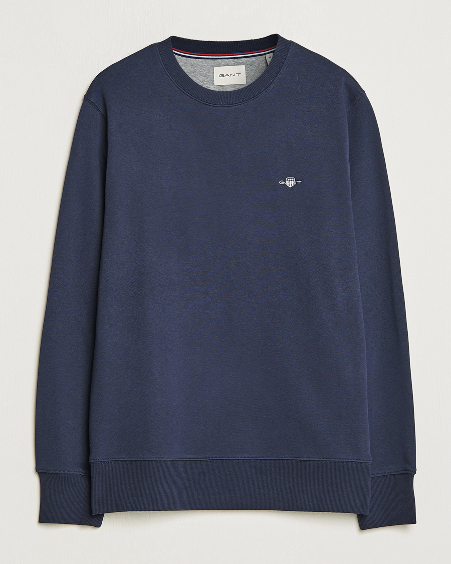 Mies | Puserot | Gant | Original Crew Neck Sweatshirt Evening Blue