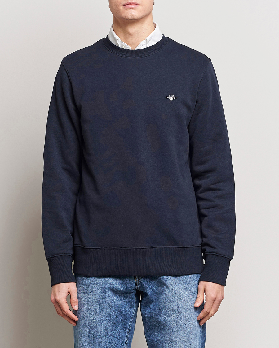 Mies | Puserot | Gant | Original Crew Neck Sweatshirt Evening Blue