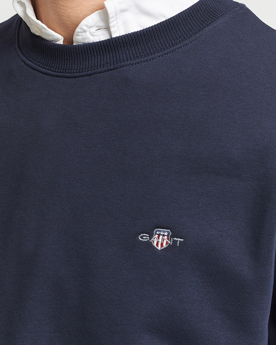 Mies | Puserot | Gant | Original Crew Neck Sweatshirt Evening Blue