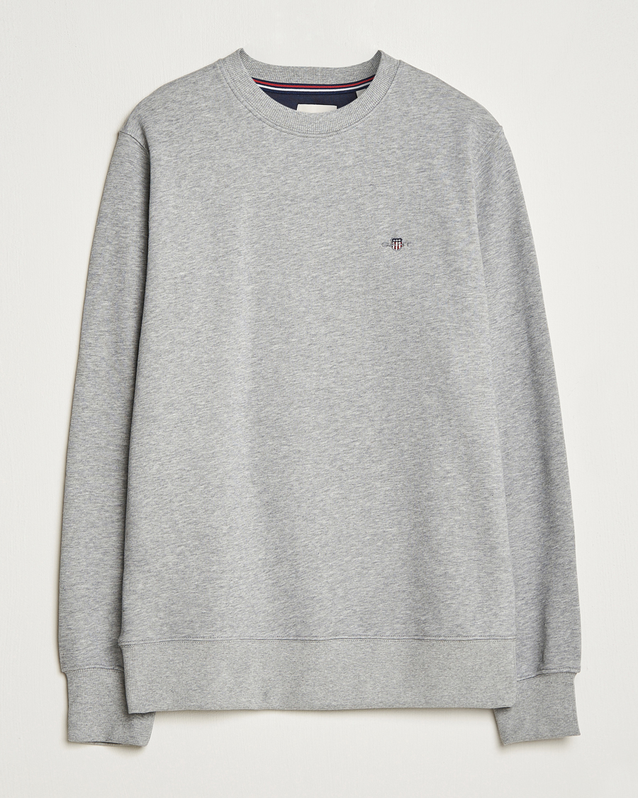 Mies | Puserot | Gant | Original Crew Neck Sweatshirt Grey Melange