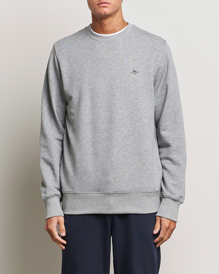Mies | Puserot | Gant | Original Crew Neck Sweatshirt Grey Melange