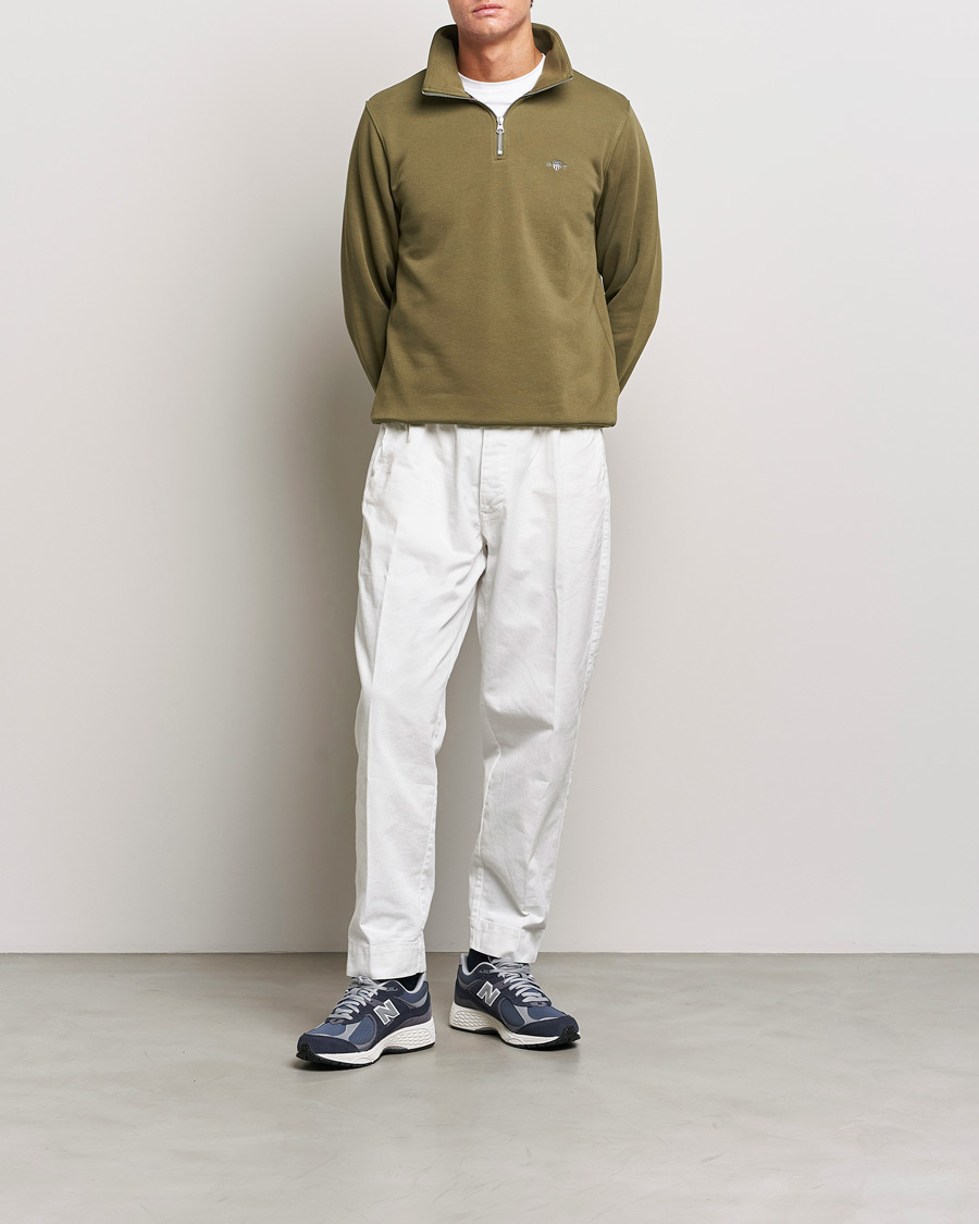 Mies | Puserot | GANT | Original Half Zip Sweater Juniper Green