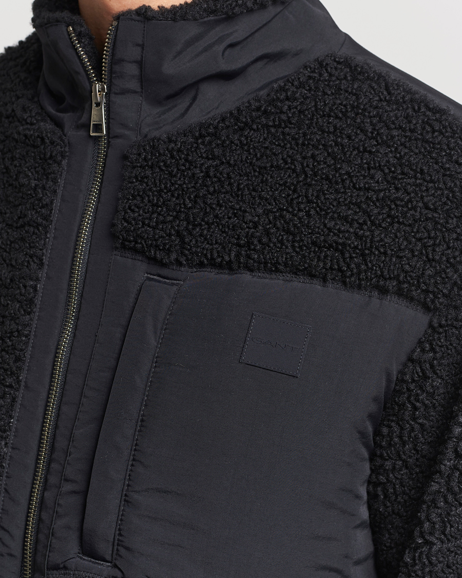 Mies | Puserot | GANT | Sherpa Fleece Full Zip Black