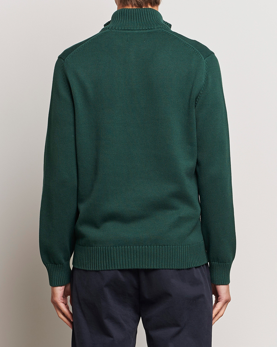 Mies | Puserot | GANT | Cotton Half Zip Tartan Green