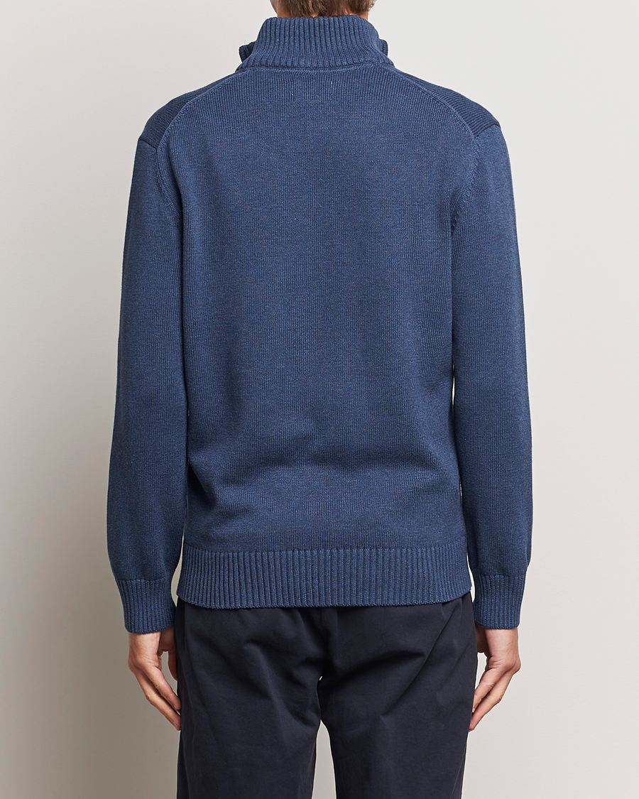 Mies | Puserot | GANT | Cotton Half Zip Marine Melange