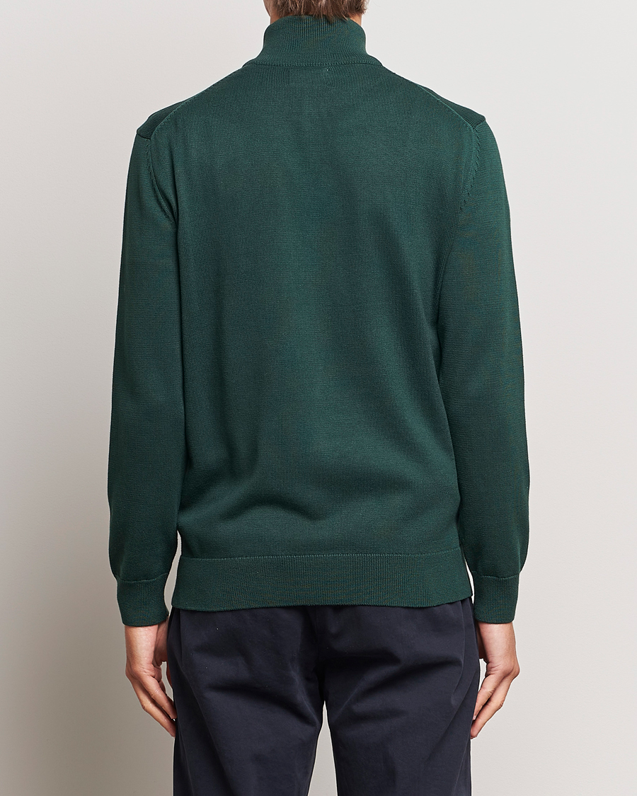 Mies | Puserot | GANT | Cotton Full Zip Tartan Green
