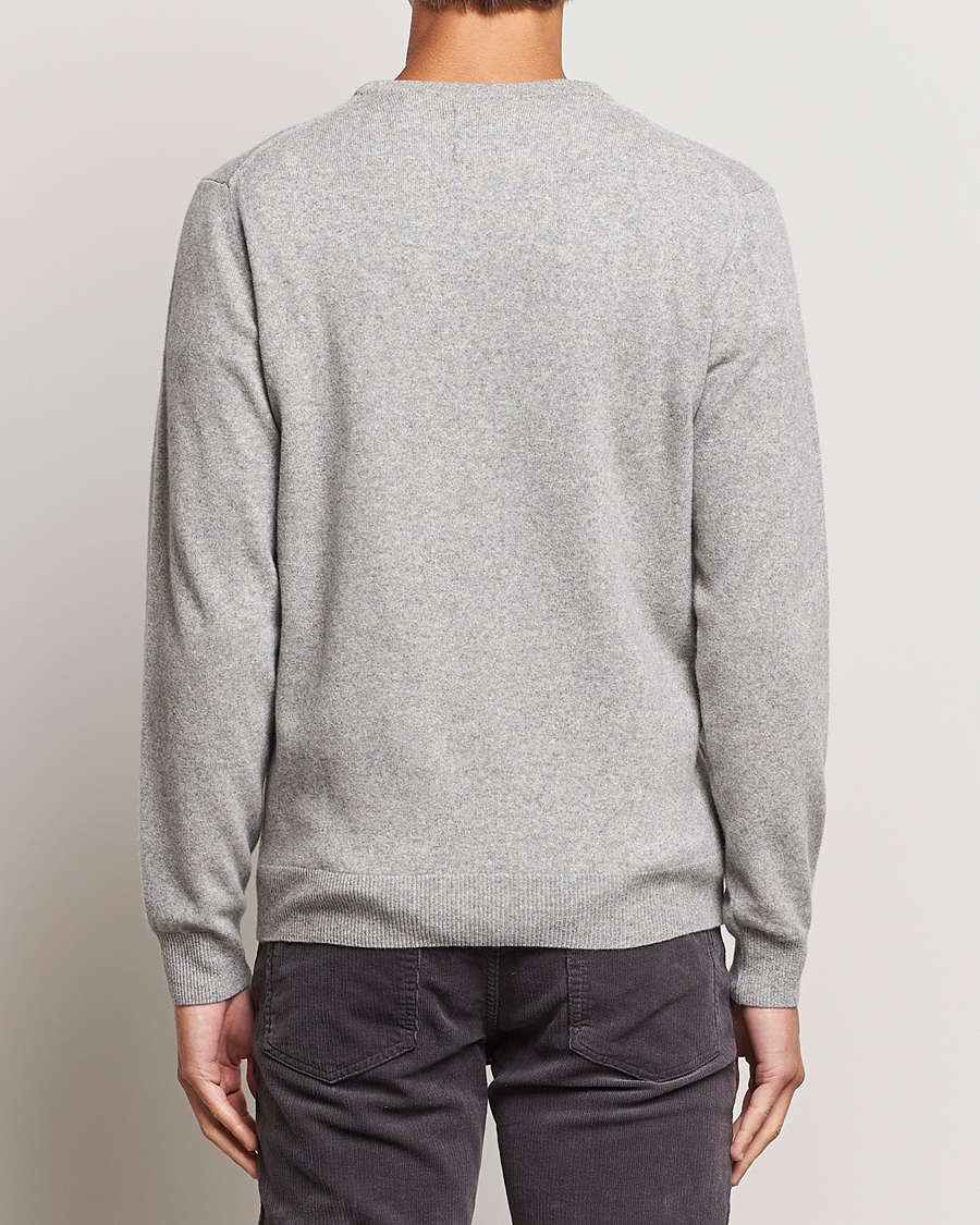 Mies | Puserot | GANT | Lambswool Crew Neck Pullover Grey Malange