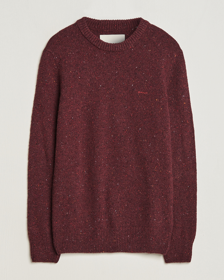 Mies |  | GANT | Neps Donegal Crew Neck Sweater Plumped Red