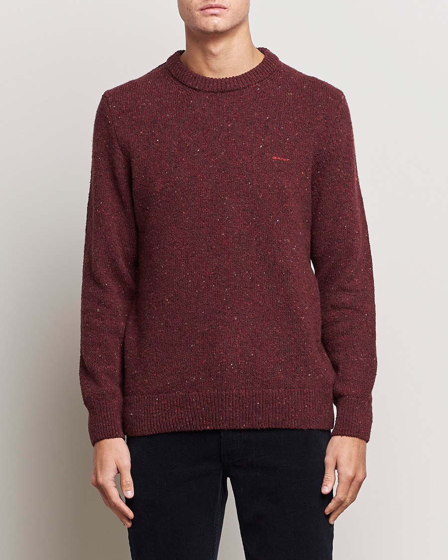 Mies |  | GANT | Neps Donegal Crew Neck Sweater Plumped Red