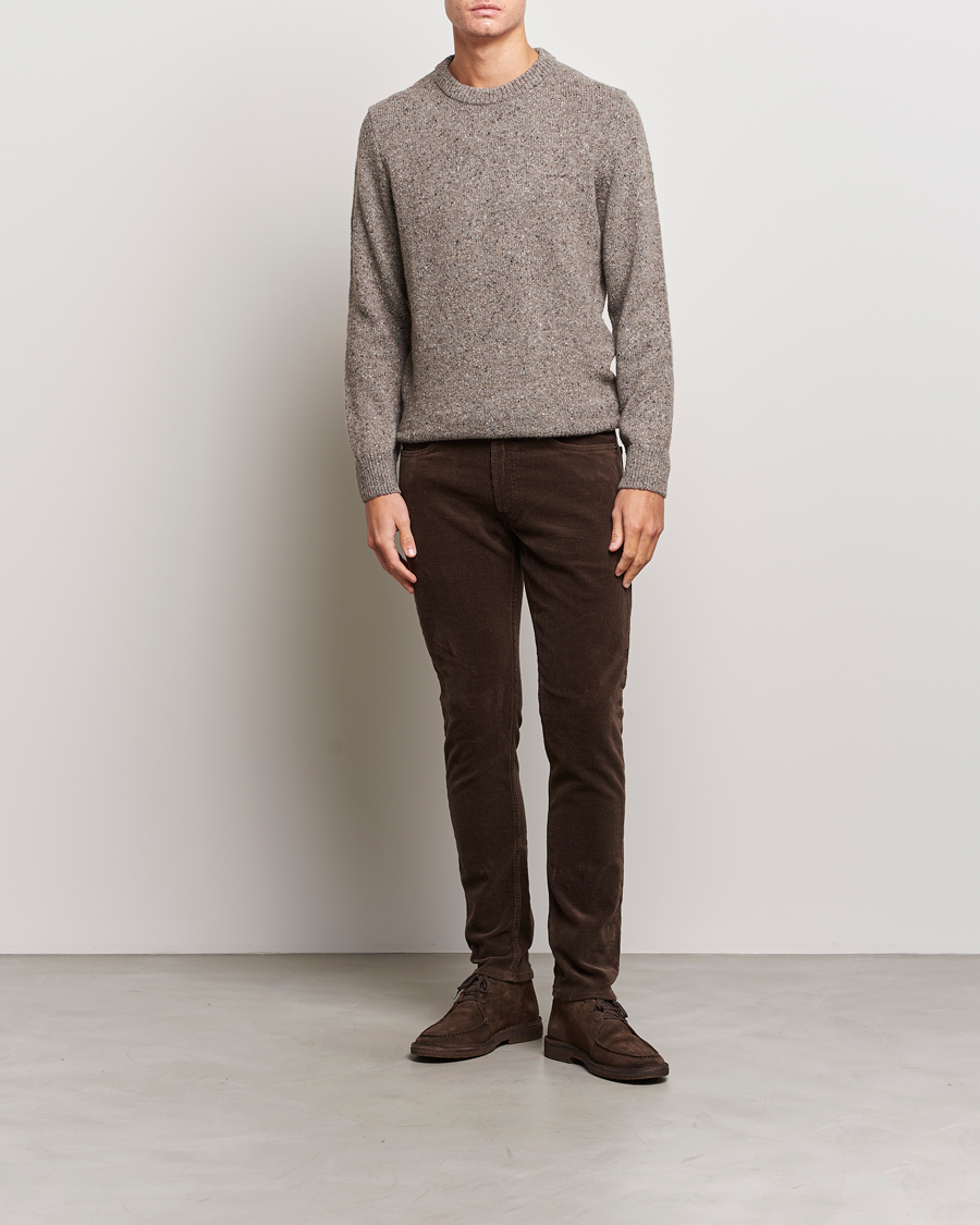 Mies | Puserot | GANT | Neps Donegal Crew Neck Sweater Dark Grey