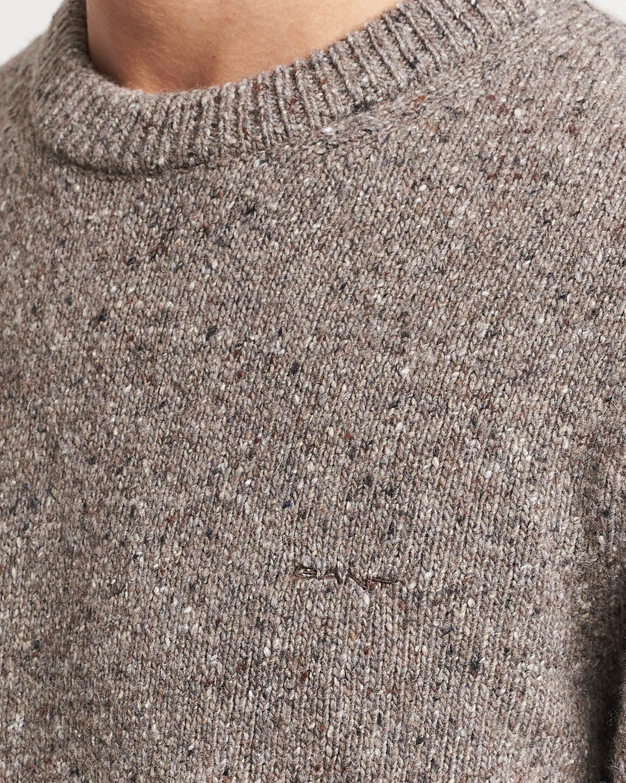 Mies | Puserot | GANT | Neps Donegal Crew Neck Sweater Dark Grey