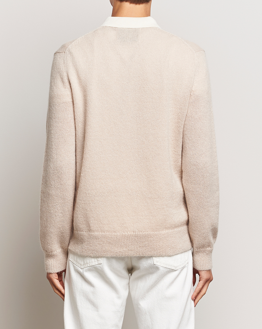 Mies | Puserot | GANT | Mohair Knitted Polo Soft Oat