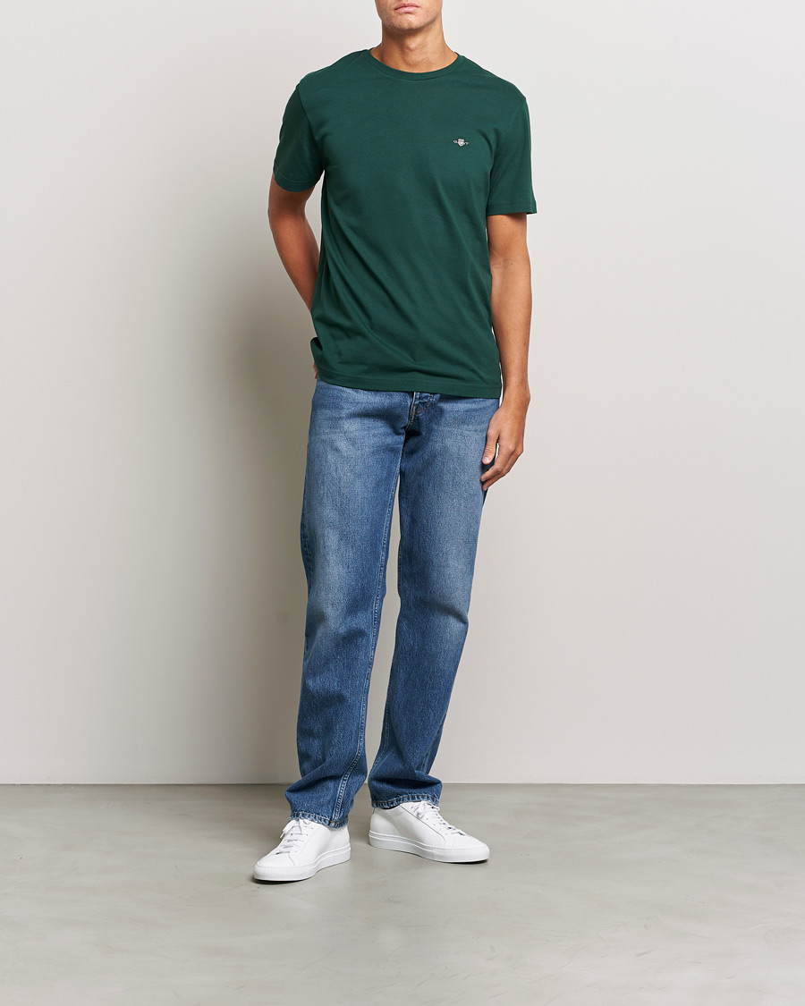 Mies | T-paidat | GANT | The Original T-shirt Tartan Green