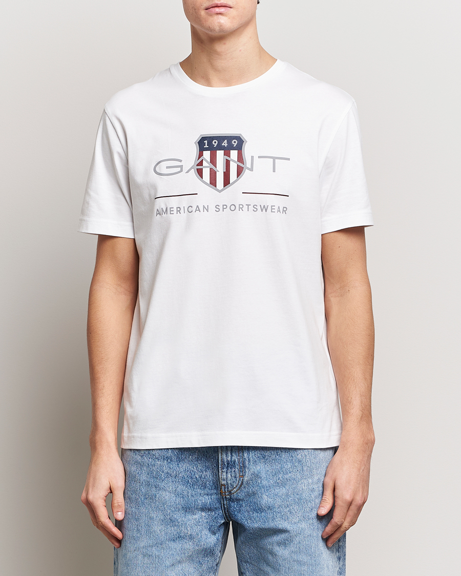Mies | Alennusmyynti vaatteet | GANT | Archive Shield Logo T-Shirt White